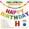 Happy Birthday Banner Felt Ball Garland Colorful Dainty Pre-Strung Rainbow Birthday Banner Reusable Happy Birthday Sign Photo Booth Props Primary Color Birthday Party Decoration for Kids Girls